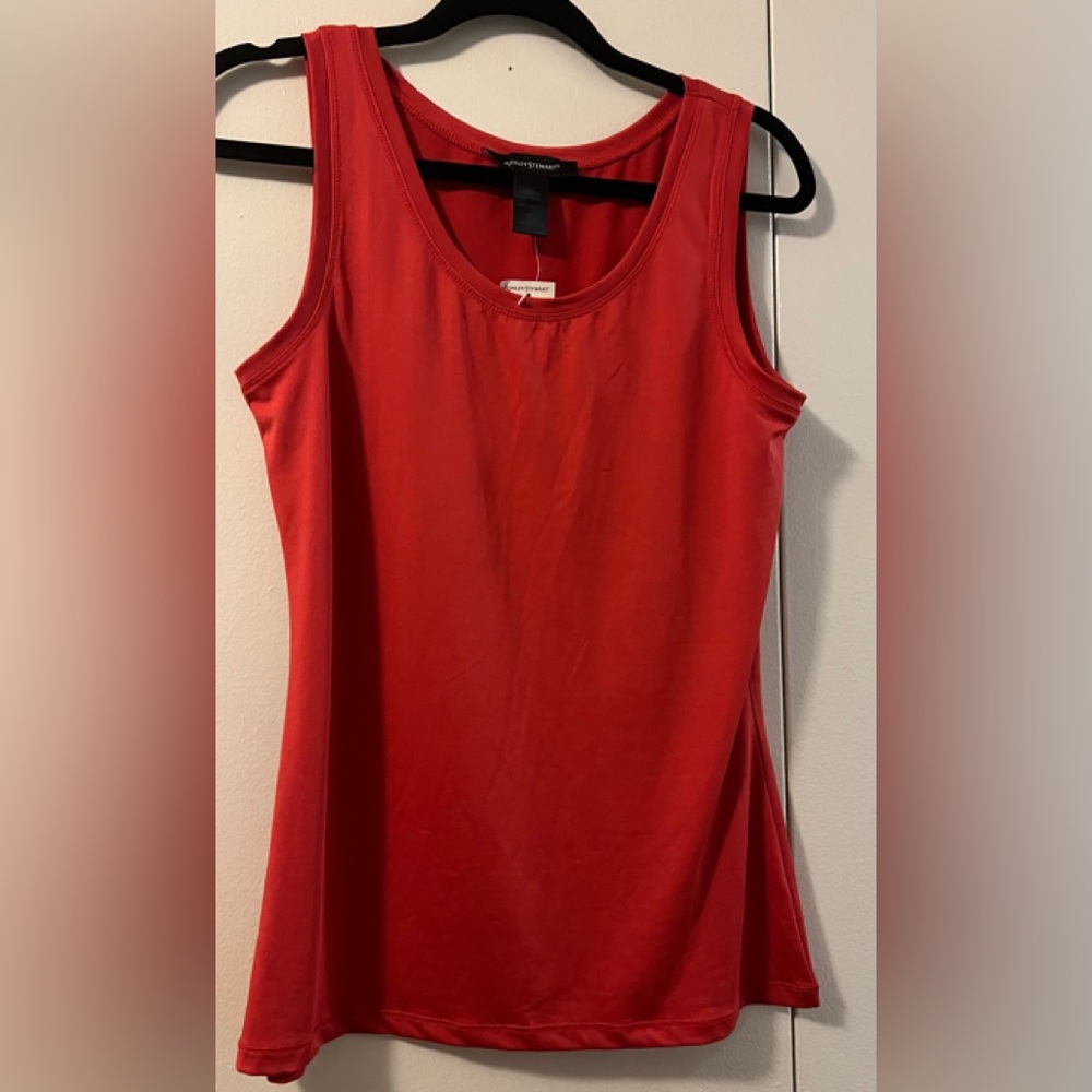 🆕 ASHLEY STEWART Women's Red Tank Top (Size 12)